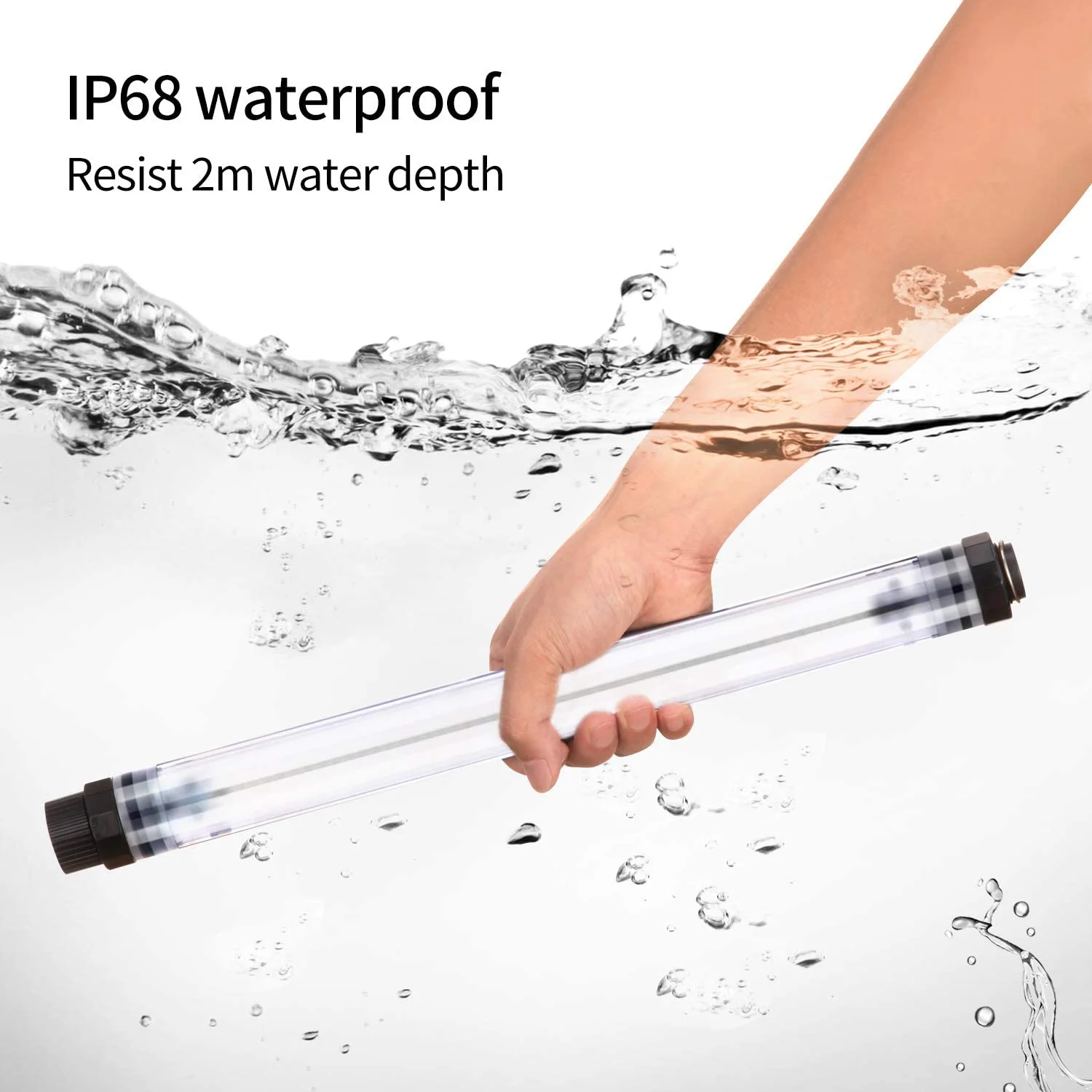 LUXCEO P7RGB PRO - Waterproof RGB Tube Light - Video/Photography Light Wand with Built-In Battery, Power Bank, Remote & Bluetooth - Image 3