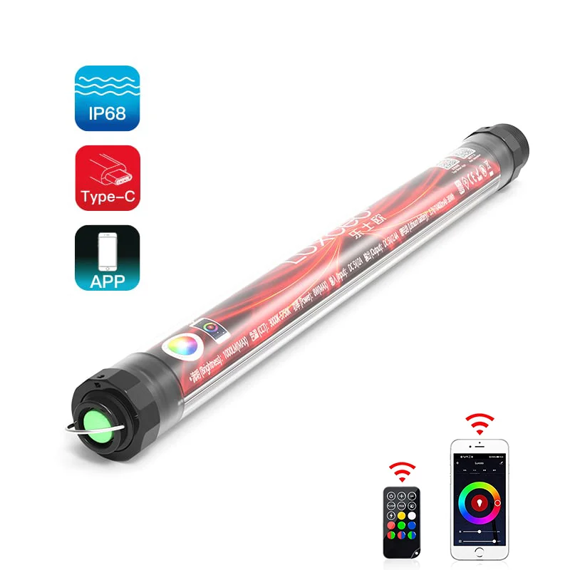 LUXCEO P7RGB PRO - Waterproof RGB Tube Light - Video/Photography Light Wand with Built-In Battery, Power Bank, Remote & Bluetooth - Image 5