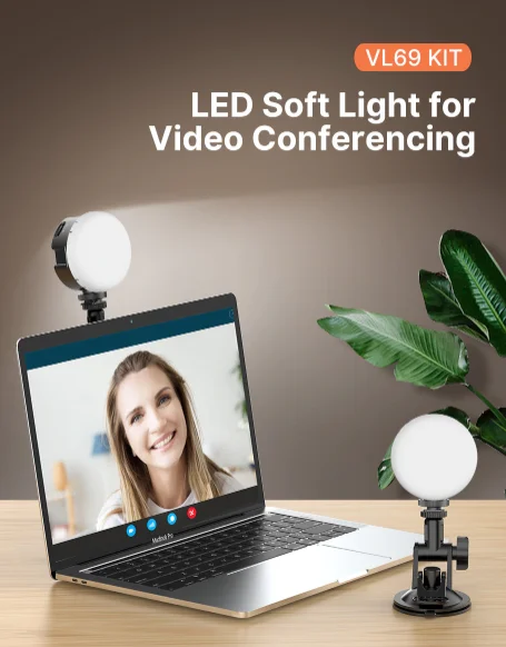 VIJIM VL69 Laptop Mini Video Light Kit with Suction Cup - Great For Video Conferencing, Zoom Calls, Live Streaming & Content Creation - Image 2